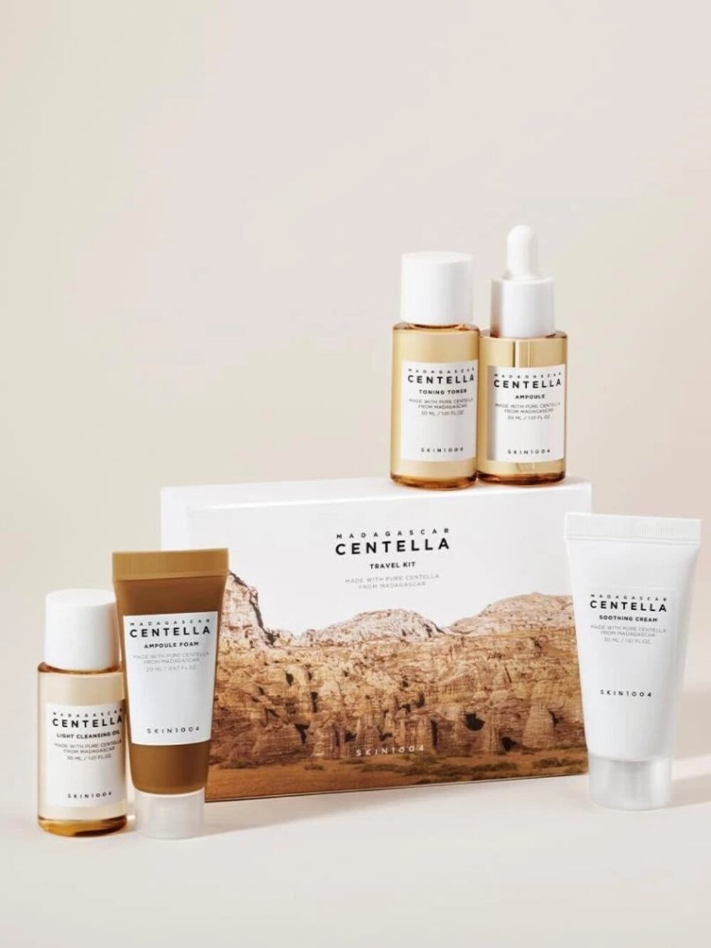 SKIN1004 - Madagascar Centella Travel Kit - 5 Travel Size Items  skybeauty